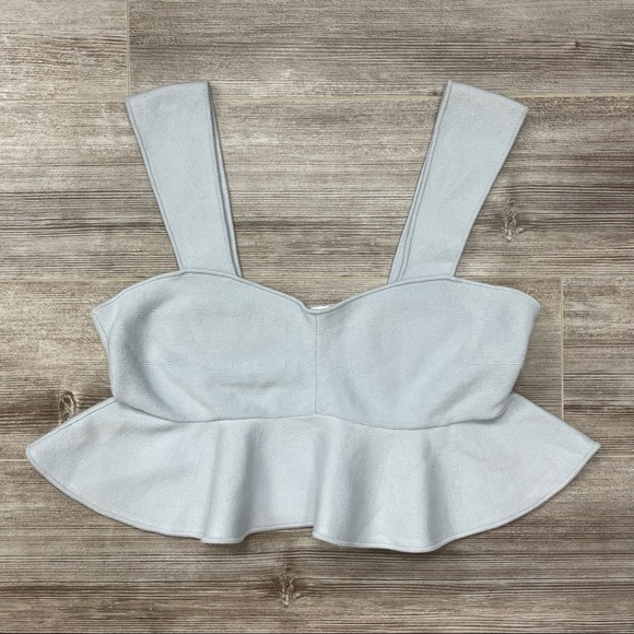 Club Monaco Tops - Club Monaco Light Gray Crop Top